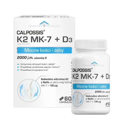 Domowa Apteczka Calpossis K2 MK7 + D3, 60 kaps.