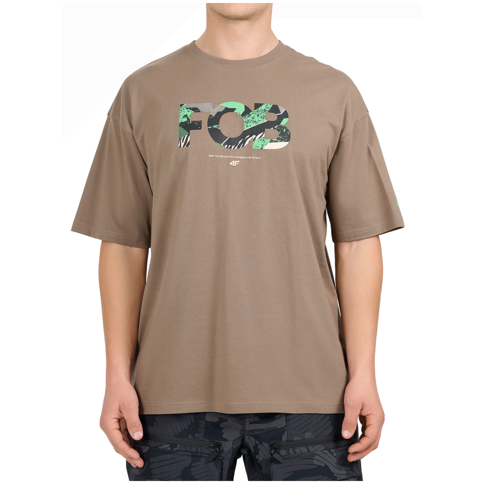 Koszulka męska 4F Tshirt M3569 Rozmiar: M / Kolor: jasnobrązowy
