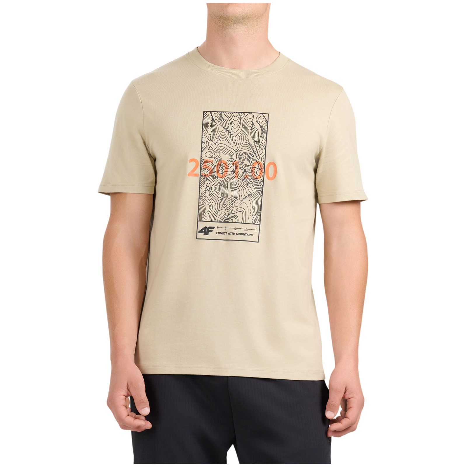 Koszulka męska 4F Tshirt M3571 Rozmiar: M / Kolor: beżowy