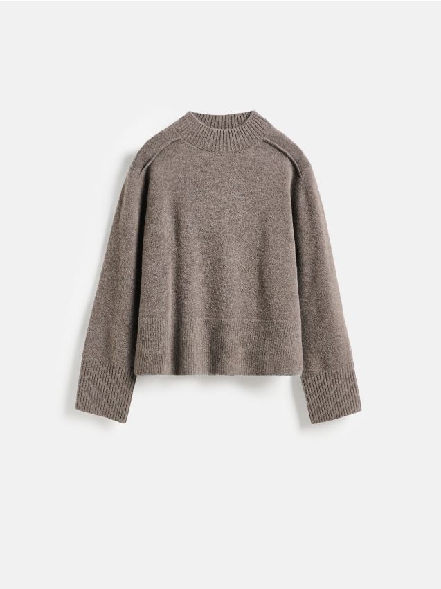 Reserved - Sweter ze stójką - brązowy