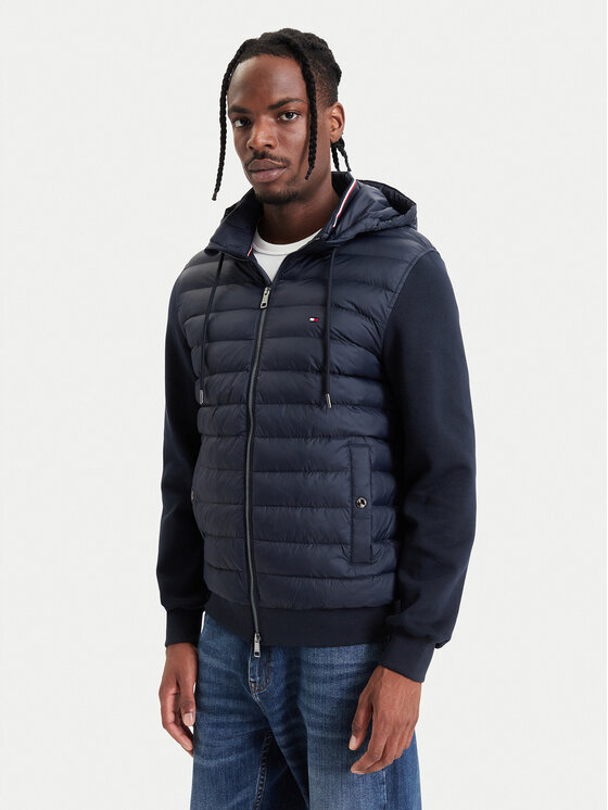 Tommy Hilfiger Kurtka przejściowa Mix Media MW0MW44942 Granatowy Regular Fit