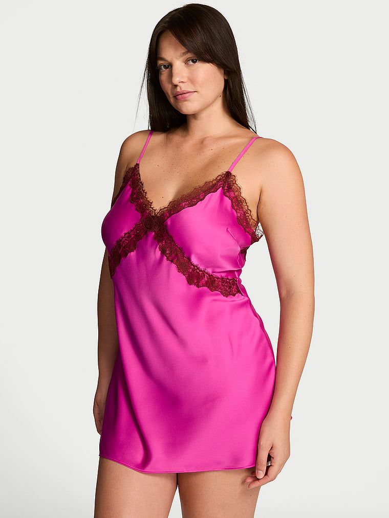 Very Sexy Koszulka nocna satynowa Satin and Rose Slip