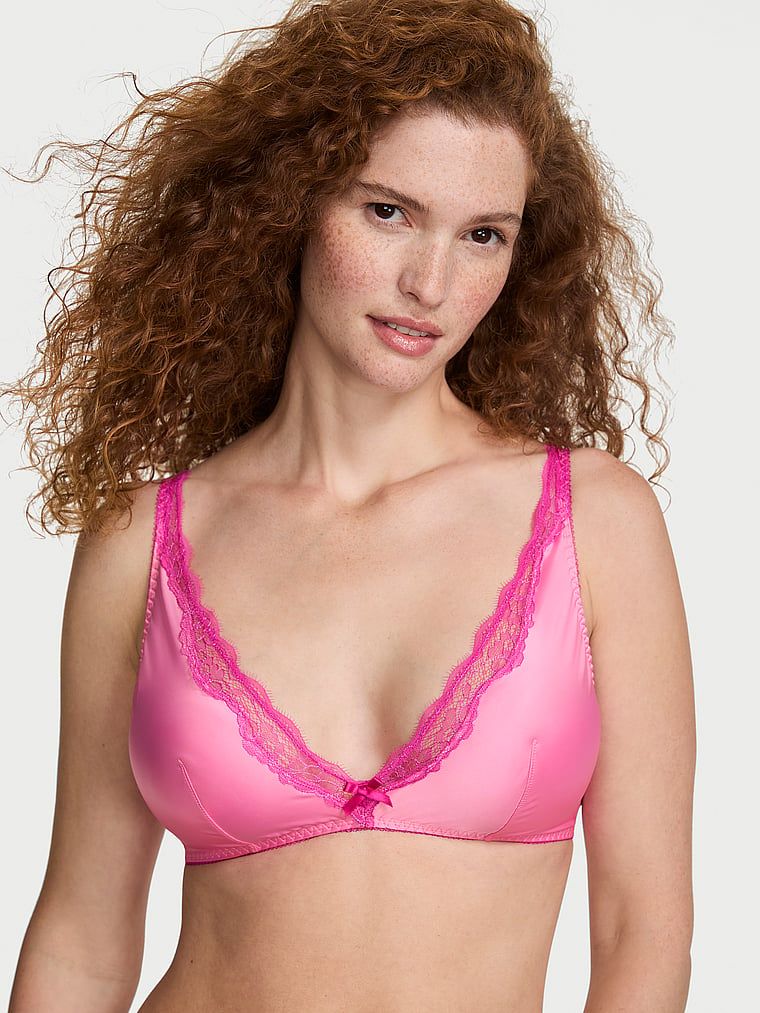 Victoria's Secret Biustonosz nieusztywniany bez fiszbin satynowy Tease