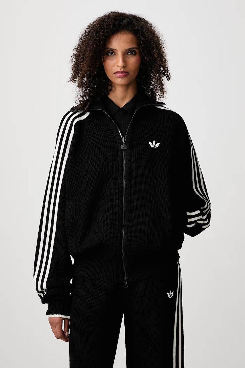 adidas Originals Firebird Chunky Knit sweter rozpinany z wełną merino damski