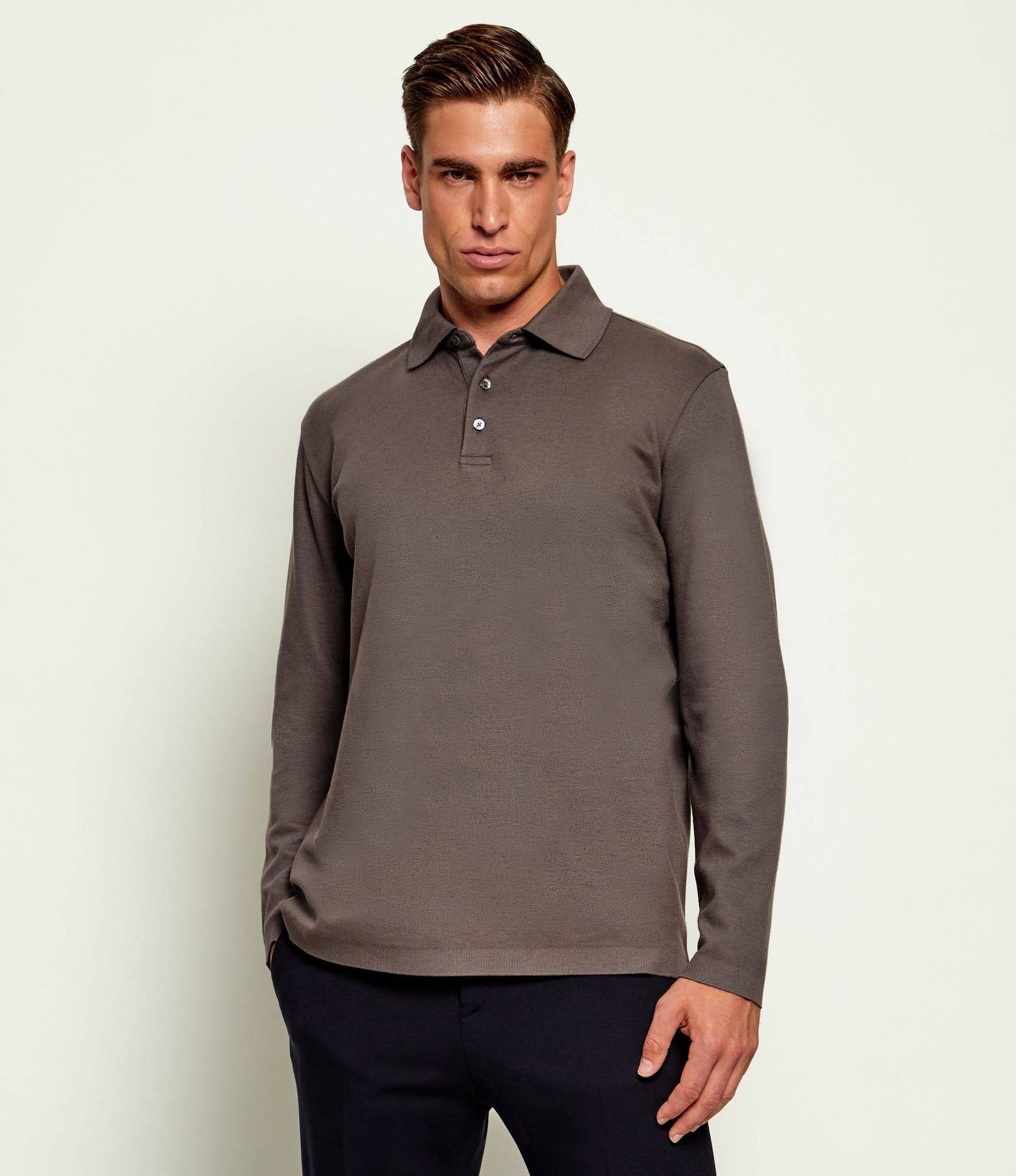 Herno Polo Regular Fit z dodatkiem kaszmiru