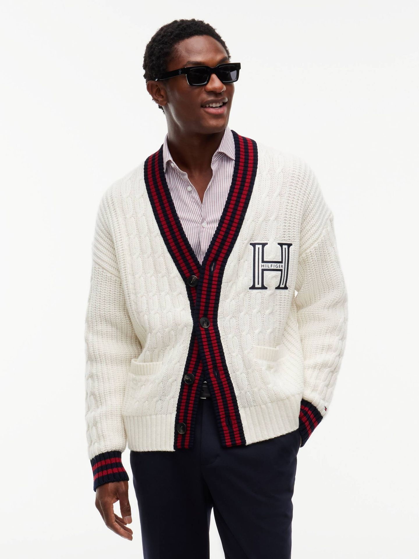 Tommy Hilfiger Wełniany kardigan Regular Fit