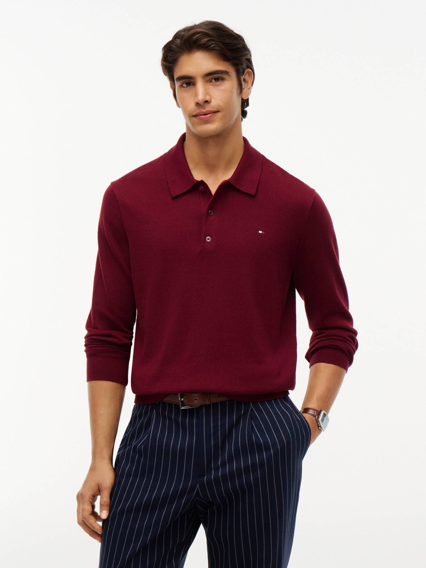 Tommy Hilfiger Sweter Regular Fit z dodatkiem kaszmiru