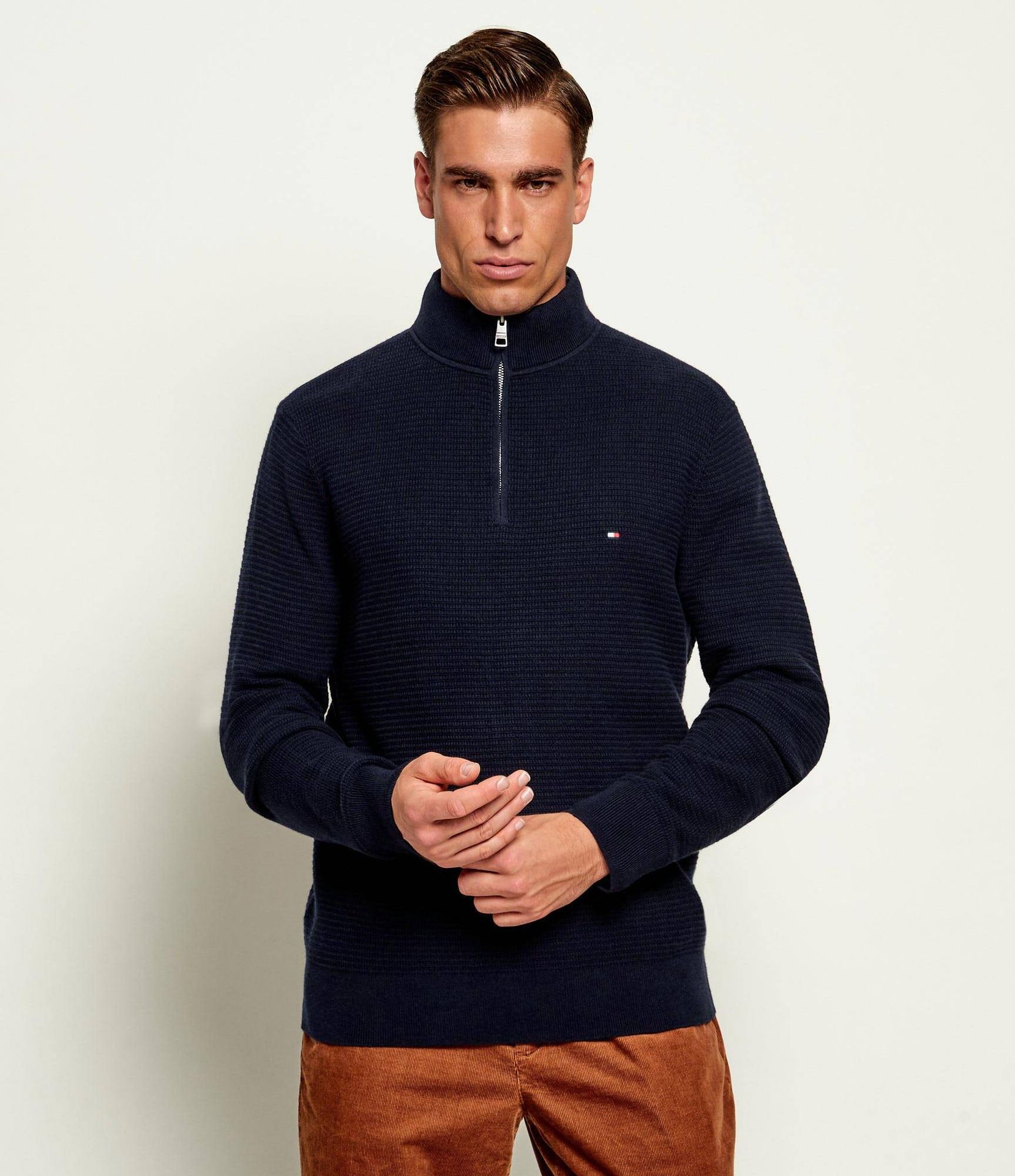 Tommy Hilfiger Sweter Regular Fit z dodatkiem kaszmiru