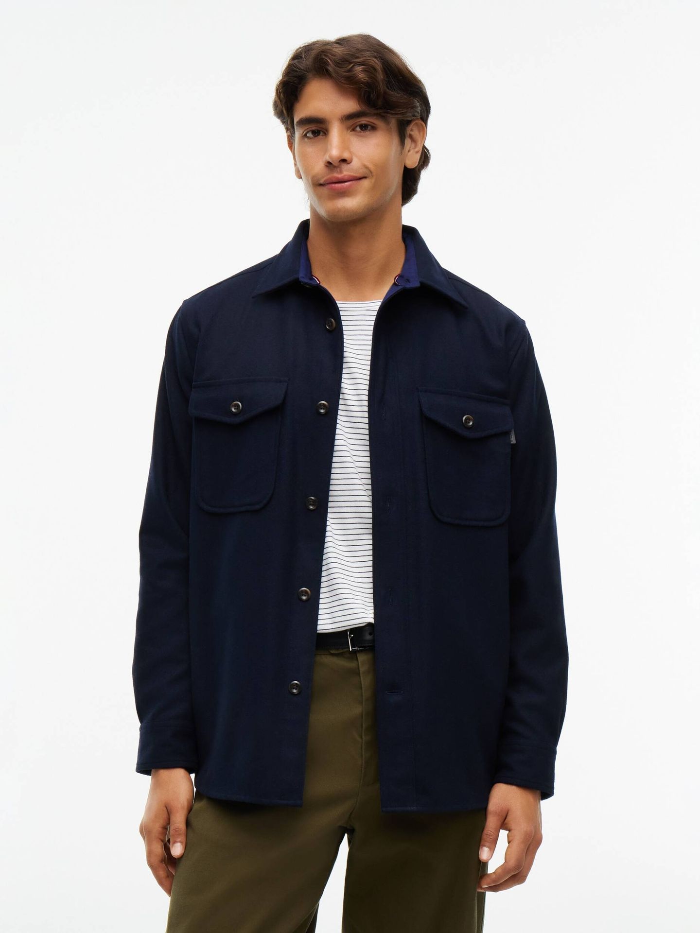 Tommy Hilfiger Koszula Classic fit z dodatkiem wełny