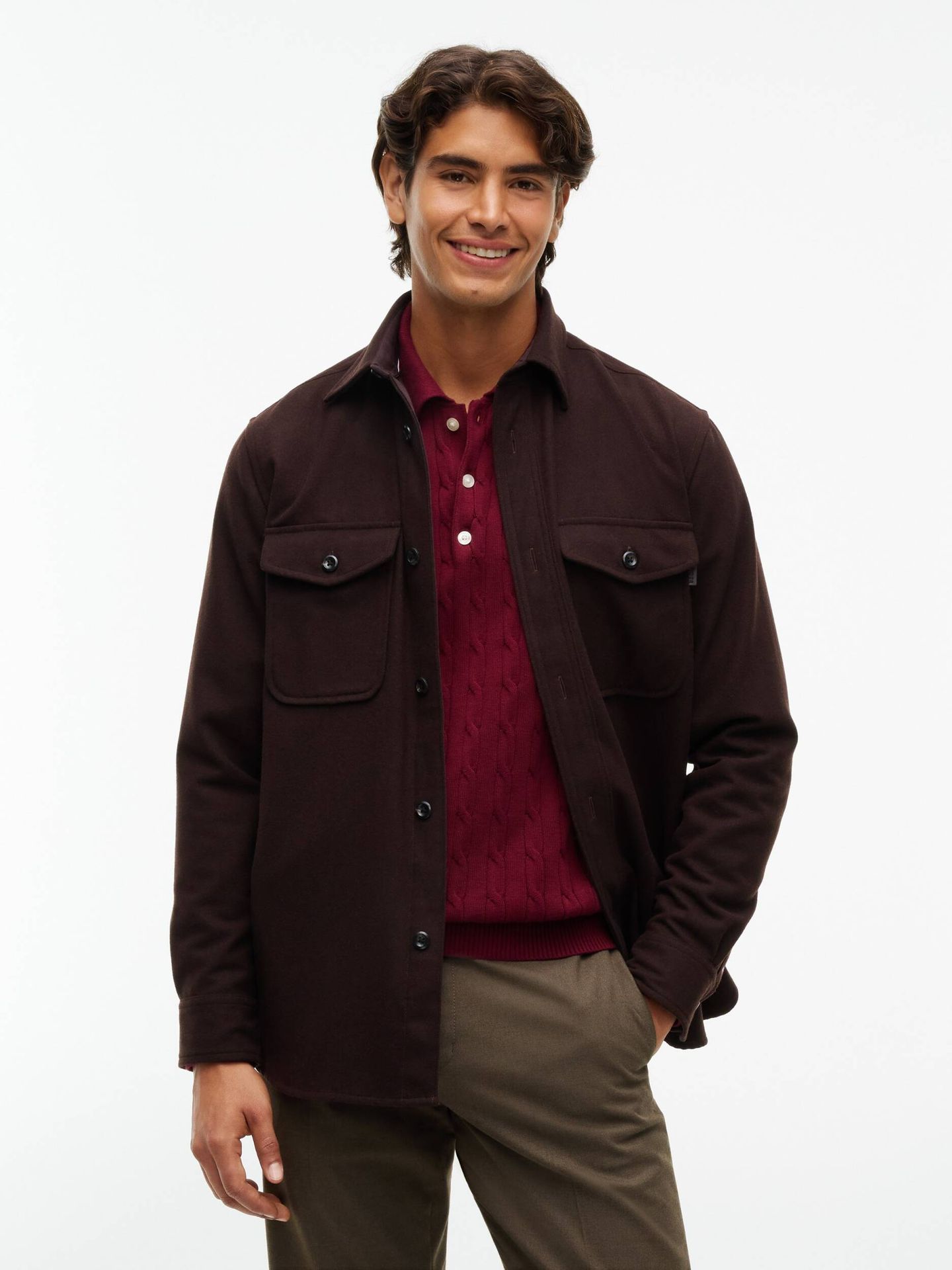 Tommy Hilfiger Koszula Classic fit z dodatkiem wełny