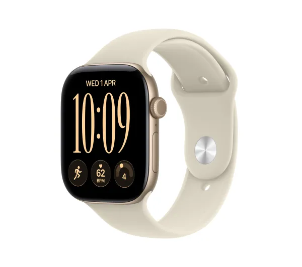 Apple Watch 12 GPS 42mm Złoty Aluminium Pasek sportowy Piasek S/M