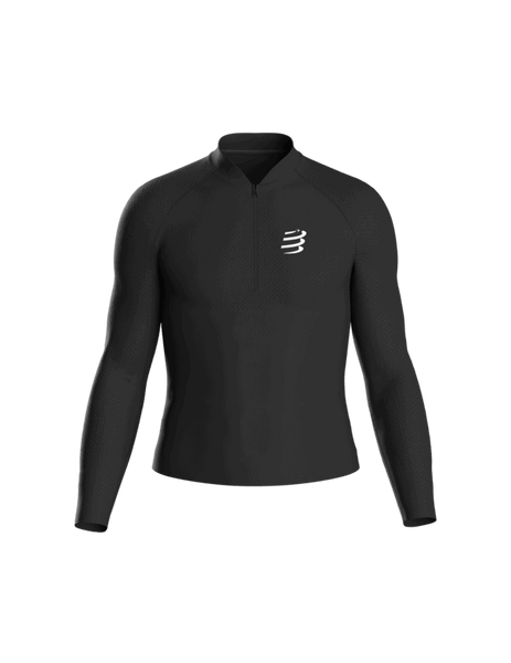 COMPRESSPORT Koszulka termoaktywna z długim rękawem 3D THERMO MERINO LS TOP black