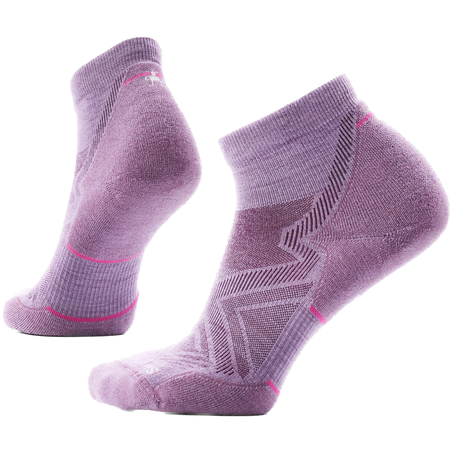 Damskie skarpetki za kostkę Smartwool Run Targeted Cushion Ankle Socks W Rozmiar skarpet: 34-37 / Kolor: fioletowy