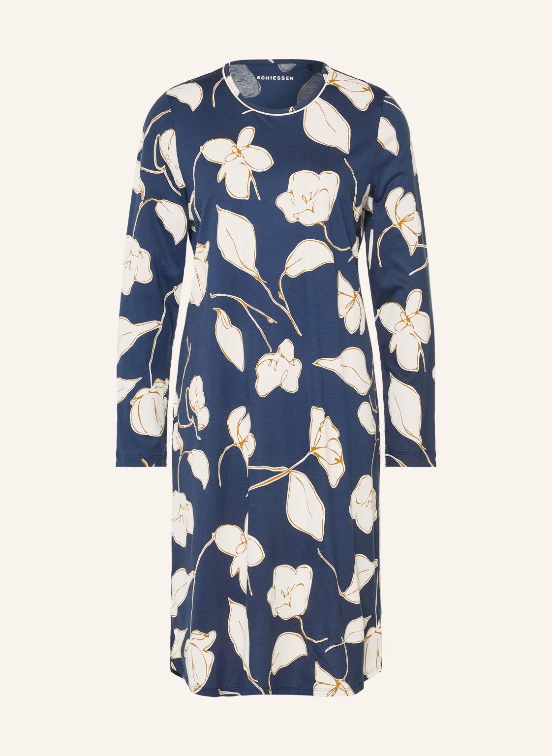 Schiesser Koszula Nocna Comfort Nightwear blau