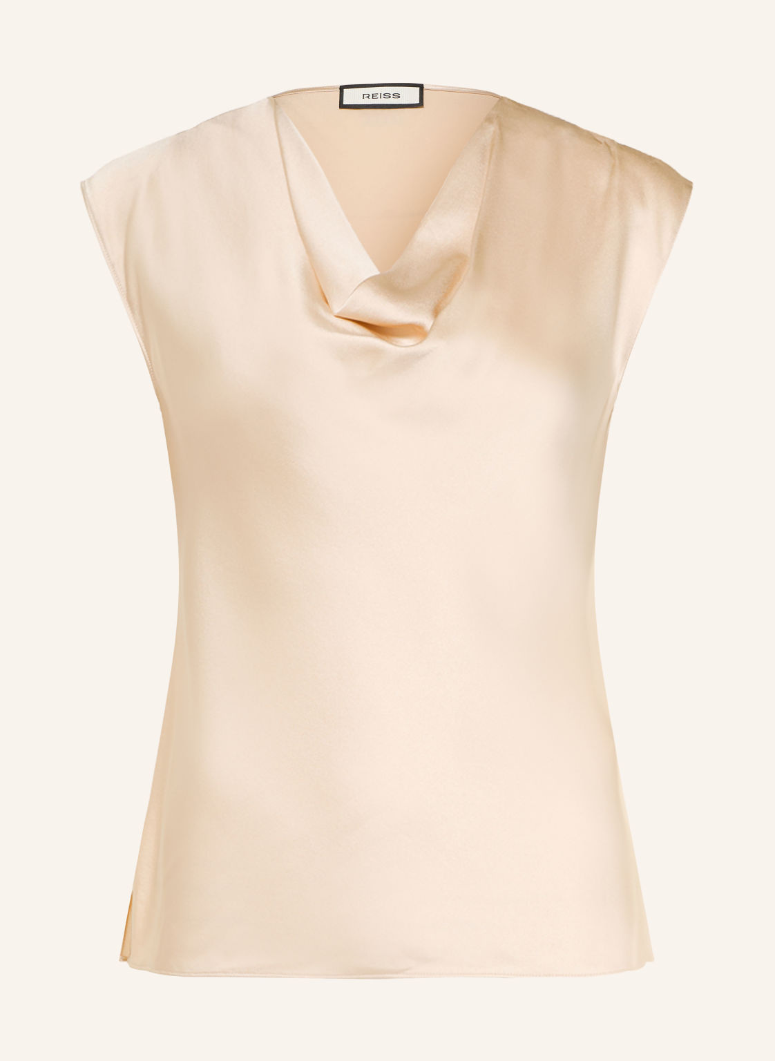 Reiss Jedwabny Top Cate beige