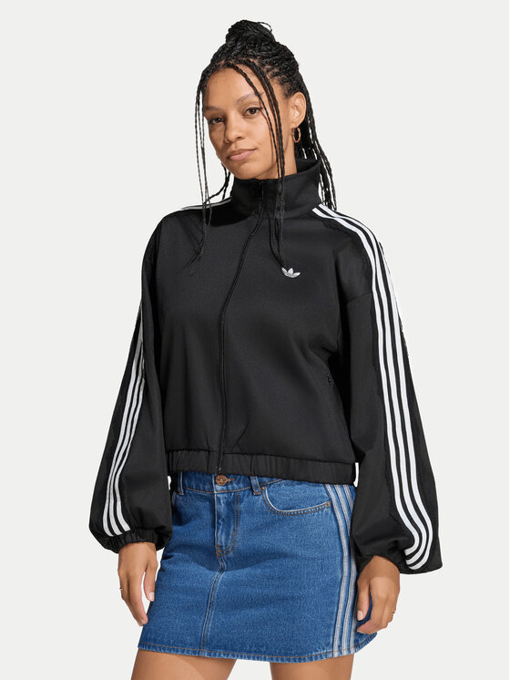 adidas Bluza Lace Oversized Archive Track Top LG4279 Czarny Regular Fit