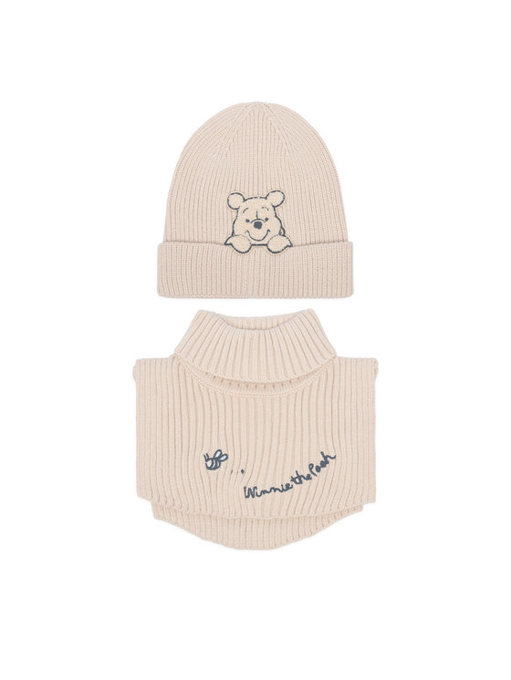 Winnie The Pooh Komplet czapka i komin CEO-ACCCS-AW26-218WTP Beżowy