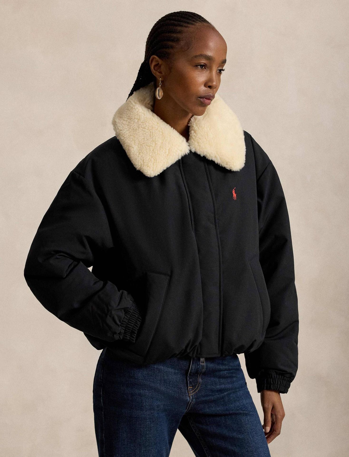 POLO RALPH LAUREN Puchowa kurtka Loose fit shearling