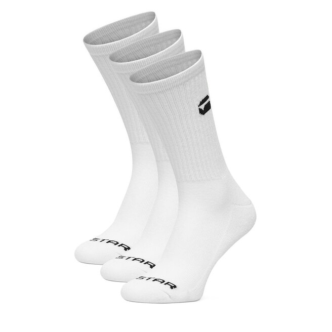 Skarpety długie G-STAR CEO_AS_G-STAR_313_W_AW26 (3-PACK) Biały