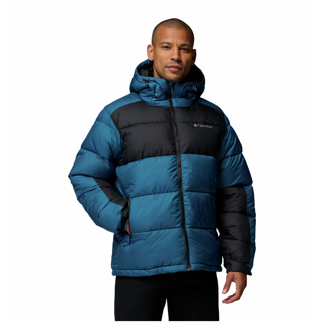 Kurtka zimowa męska Columbia Pike Lake™ II Hooded Jacket Rozmiar: XL / Kolor: niebieski