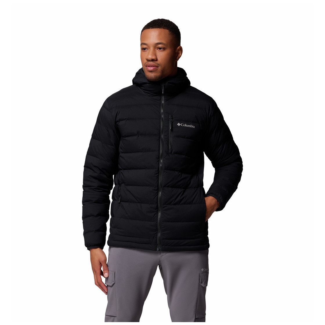 Kurtka męska Columbia Drift Peak™ Stretch Down Hooded Jacket Rozmiar: M / Kolor: czarny