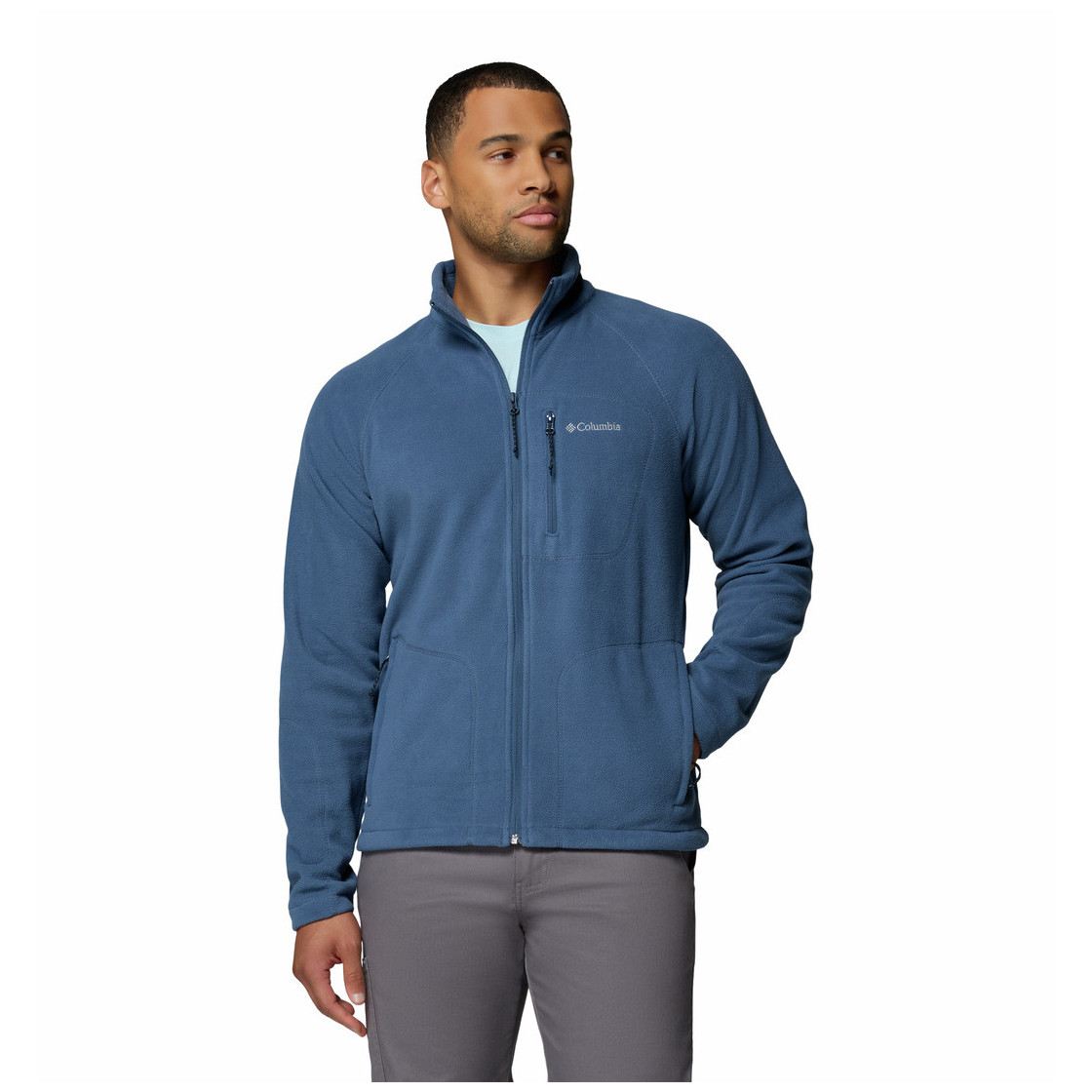 Bluza męska Columbia Fast Trek™ II Full Zip Fleece Rozmiar: L / Kolor: niebieski/ciemnoszary