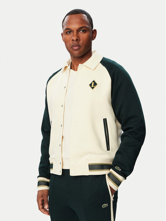 Lacoste Kurtka bomber BH8614 Beżowy Regular Fit