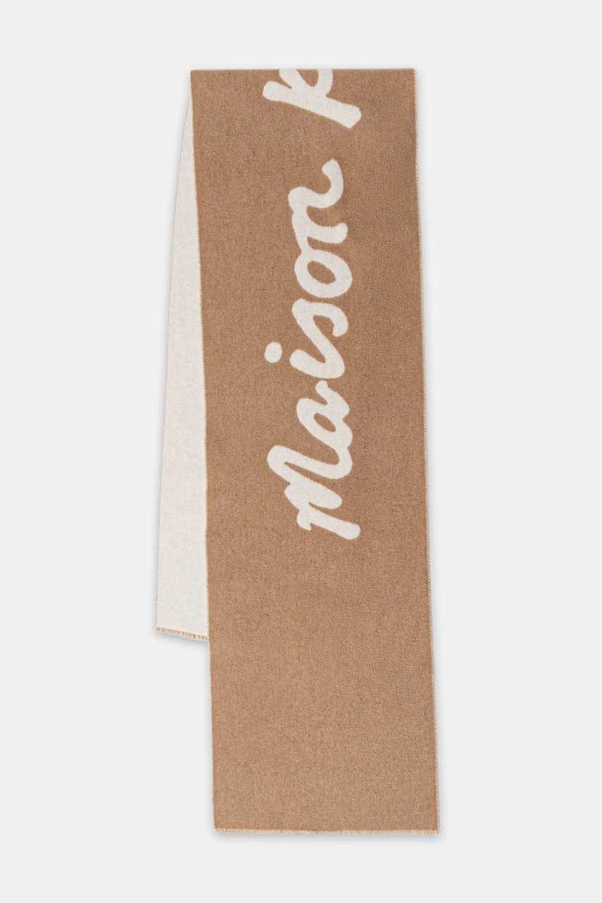 Maison Kitsuné szalik z dodatkiem wełny Handwriting