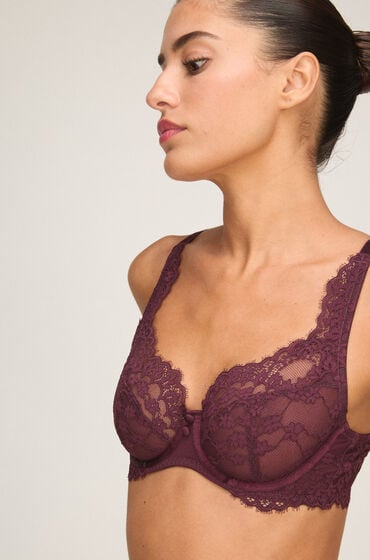 Hunkemöller Biustonosz nieusztywniany z fiszbinami Daisy Fioletowy