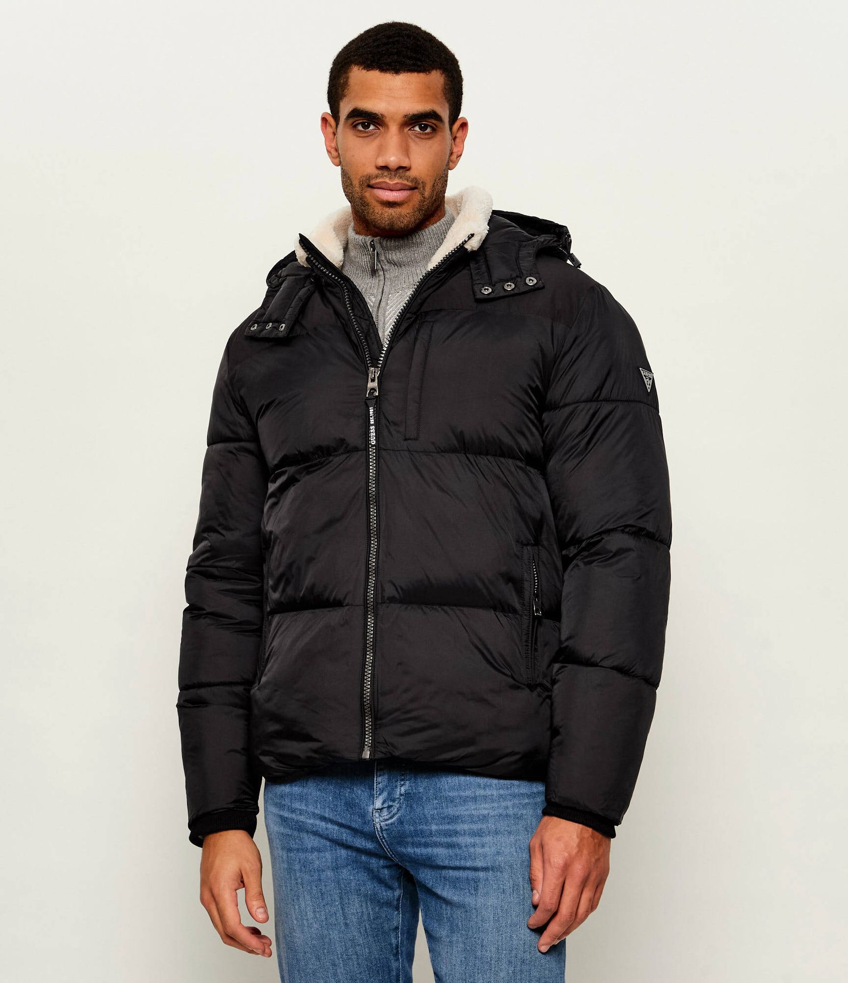 GUESS Kurtka Zenith Regular Fit shearling