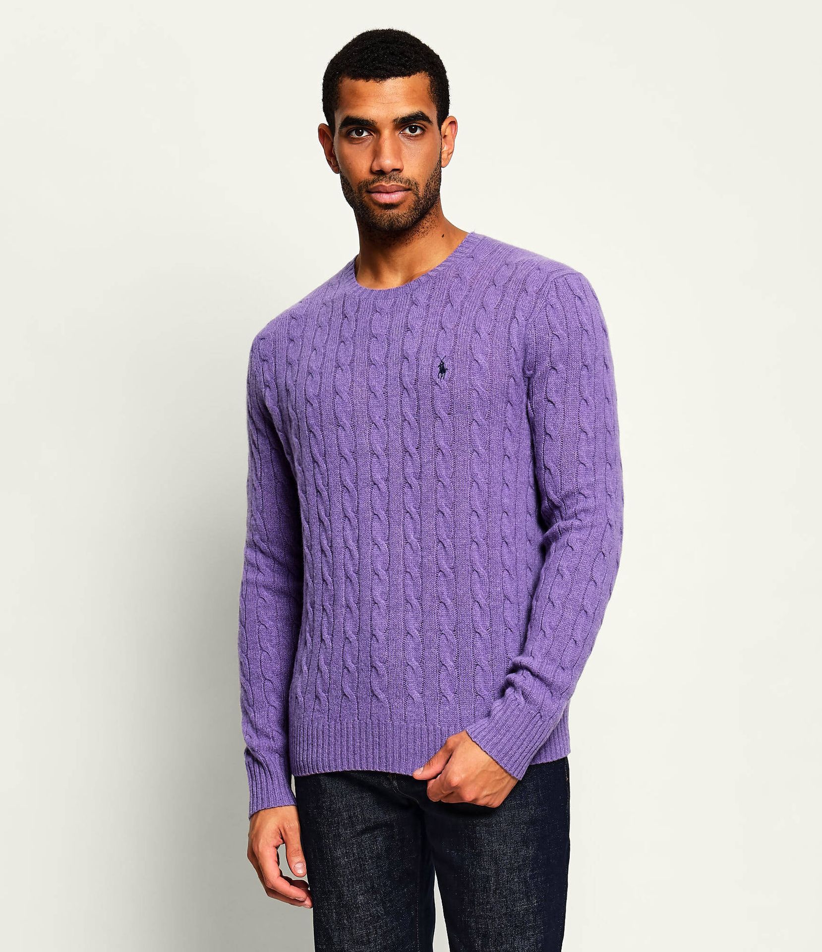 POLO RALPH LAUREN Wełniany sweter Slim Fit z dodatkiem kaszmiru