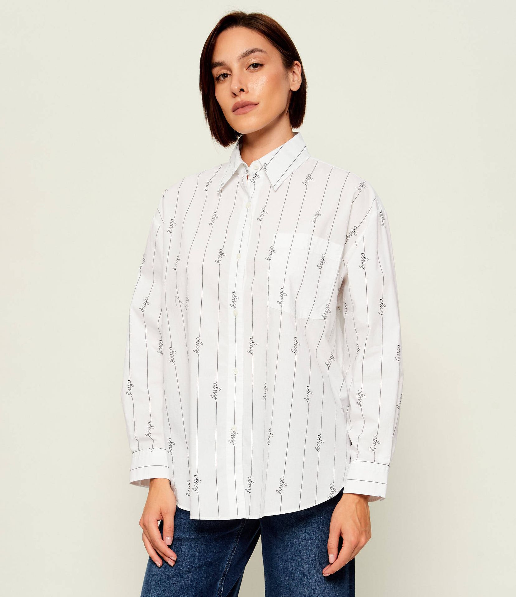 Hugo Blue Koszula Elisana_B Oversize fit
