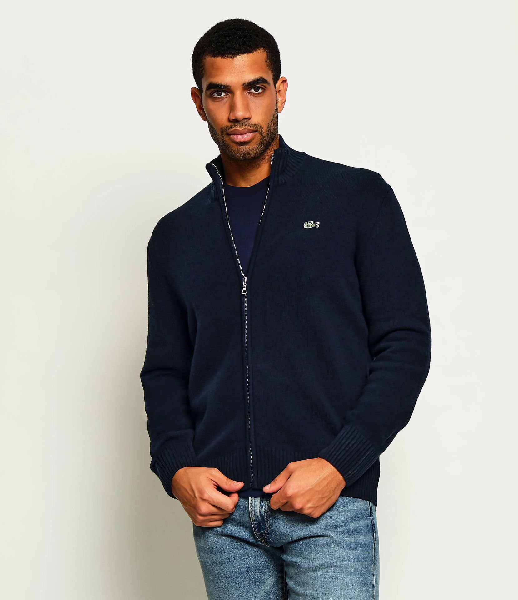 Lacoste Wełniany sweter Classic fit