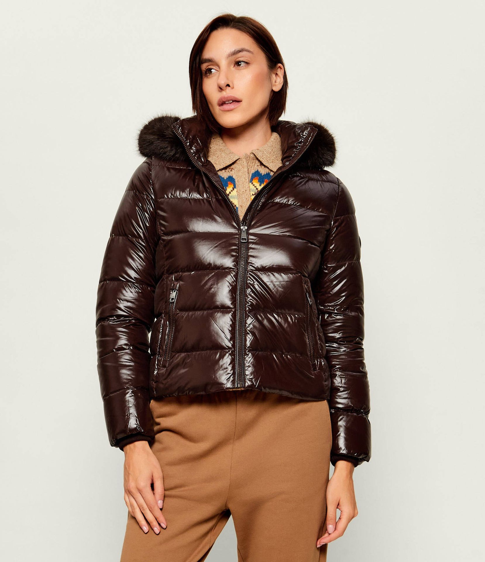 Tommy Hilfiger Puchowa kurtka Regular Fit shearling