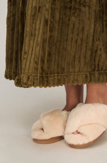 Hunkemöller Kapcie Sheepskin Biały