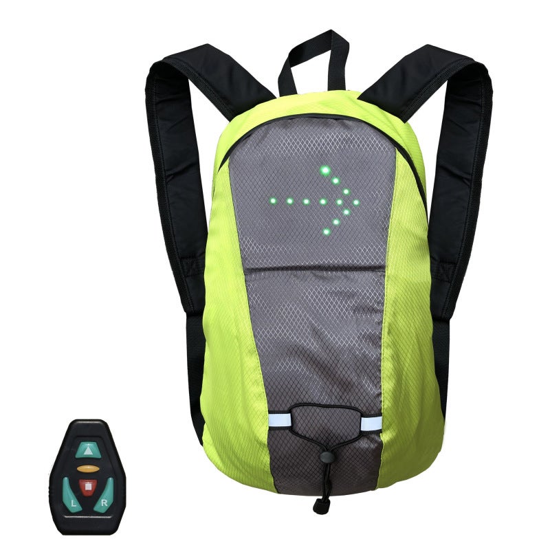 Plecak rowerowy LED 15L z wbudowanymi sygnalizatorami, ładowany przez USB z bezprzewodowym pilotem, ultra lekka kamizelka sportowa i torba
