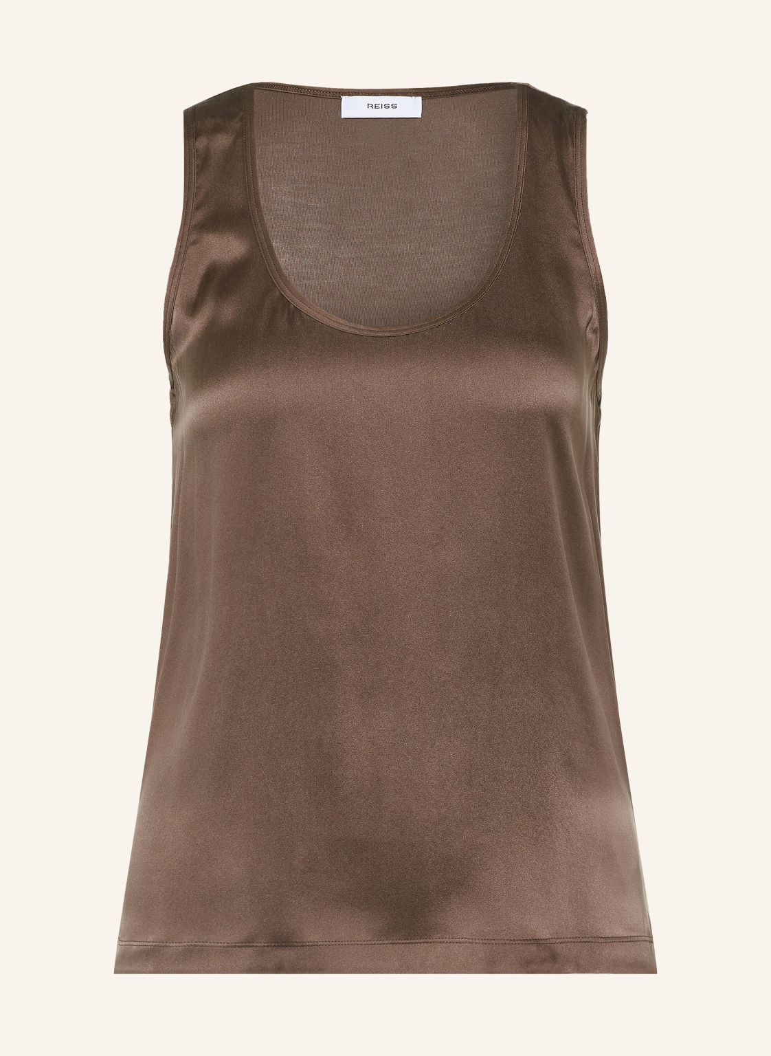 Reiss Top Ruby Z Domieszką Jedwabiu braun