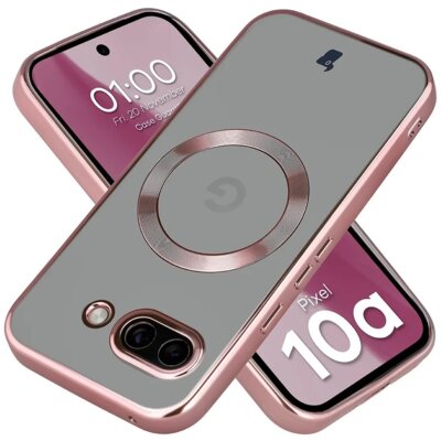 BIZON Etui Case GuardO do Google Pixel 10a Przezroczysto-różowy