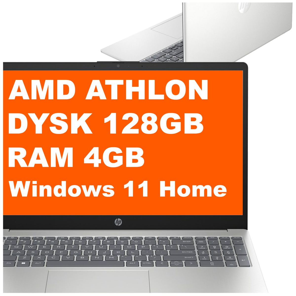 HP 15-fc0036ds / CF7W0UA / AMD Athlon Silver / 4GB / 128GB / AMD Radeon / HD / Win 11 / Biały