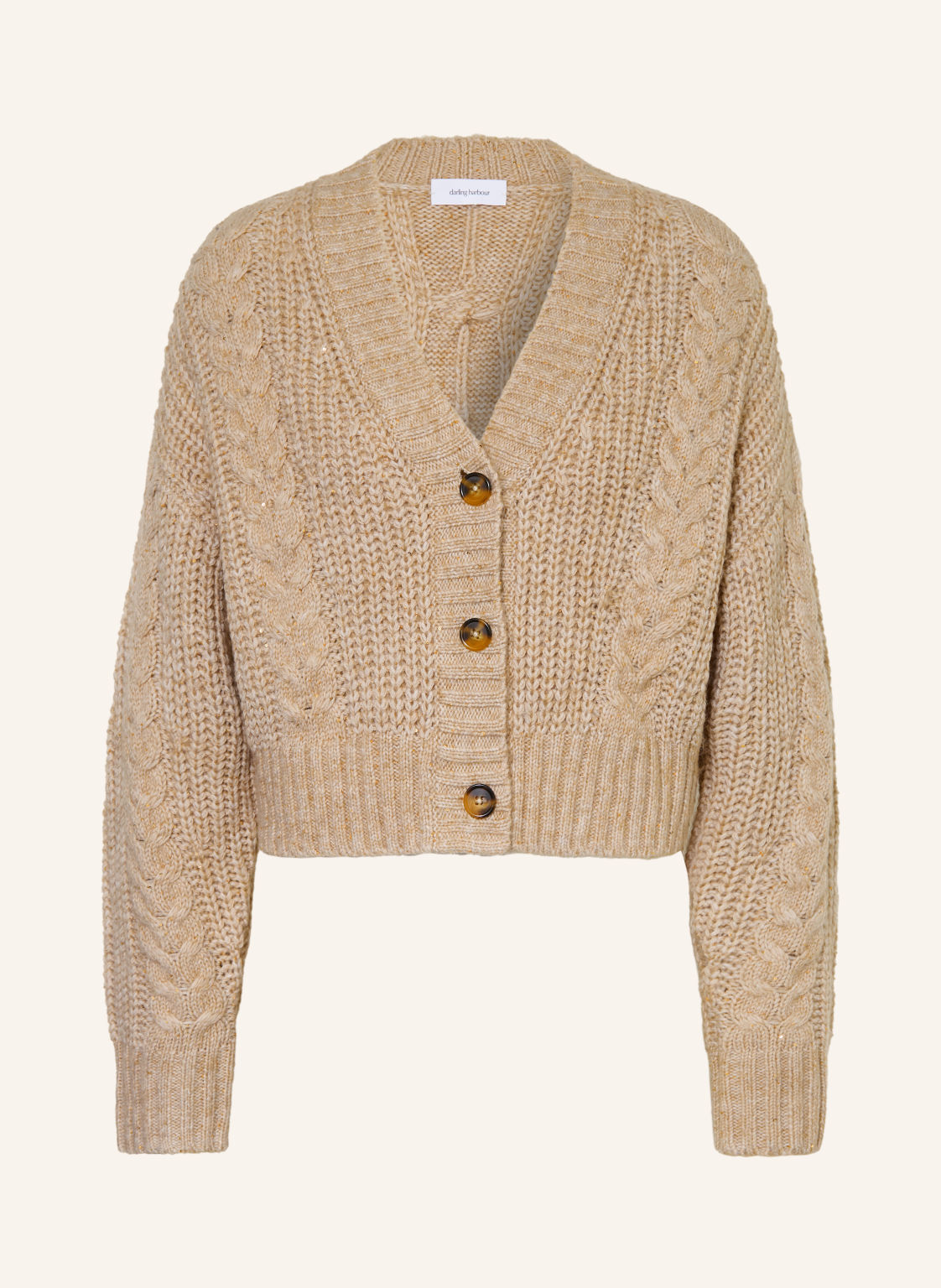 Darling Harbour Kardigan Z Cekinami beige