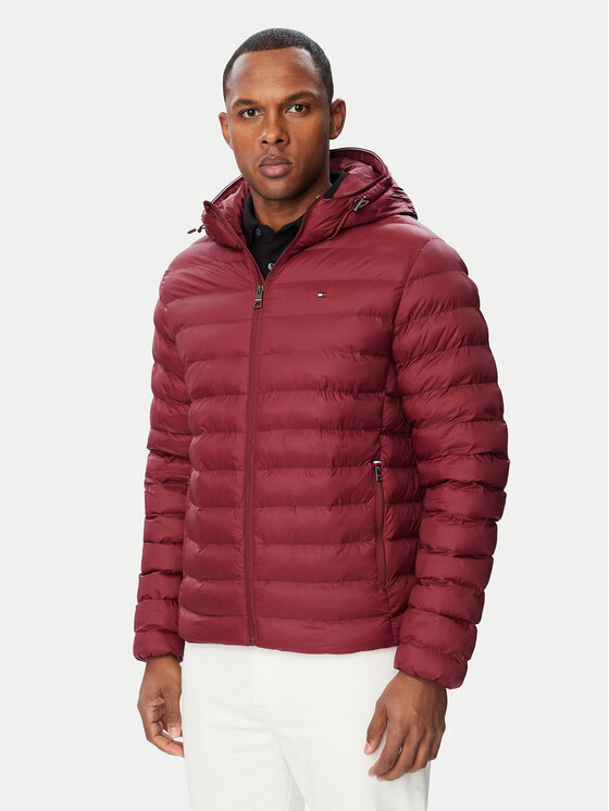 Tommy Hilfiger Kurtka przejściowa MW0MW43464 Bordowy Regular Fit