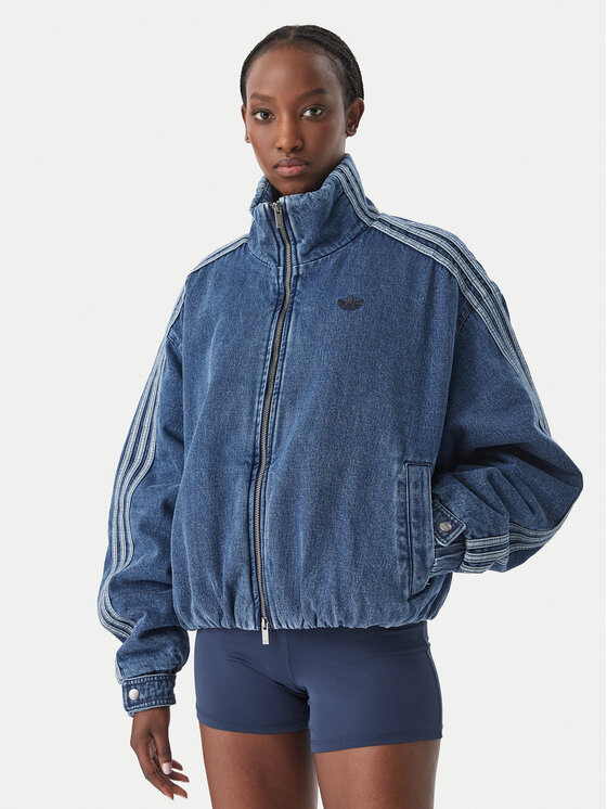 adidas Kurtka jeansowa Firebird Jacket KT4232 Niebieski Regular Fit