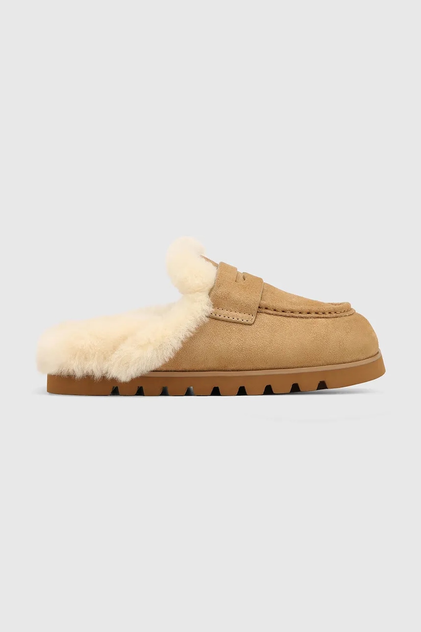 Naked Wolfe Corded klapki mules damskie zamszowe