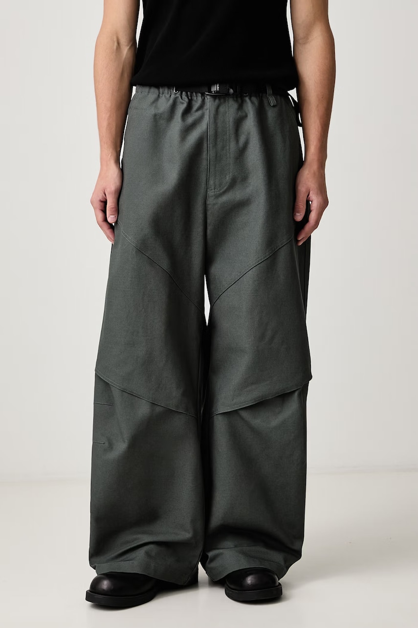 adidas Originals Equipment Canvas spodnie wide leg bawełniane męskie