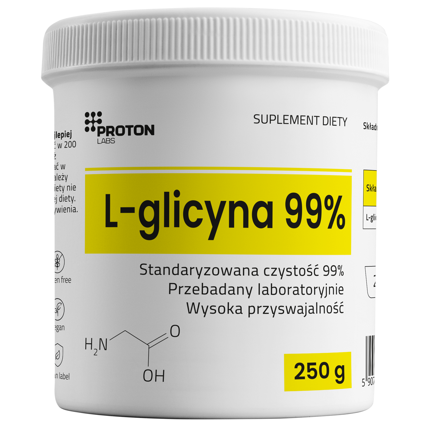 Proton Labs L-glicyna 99%, 250 g