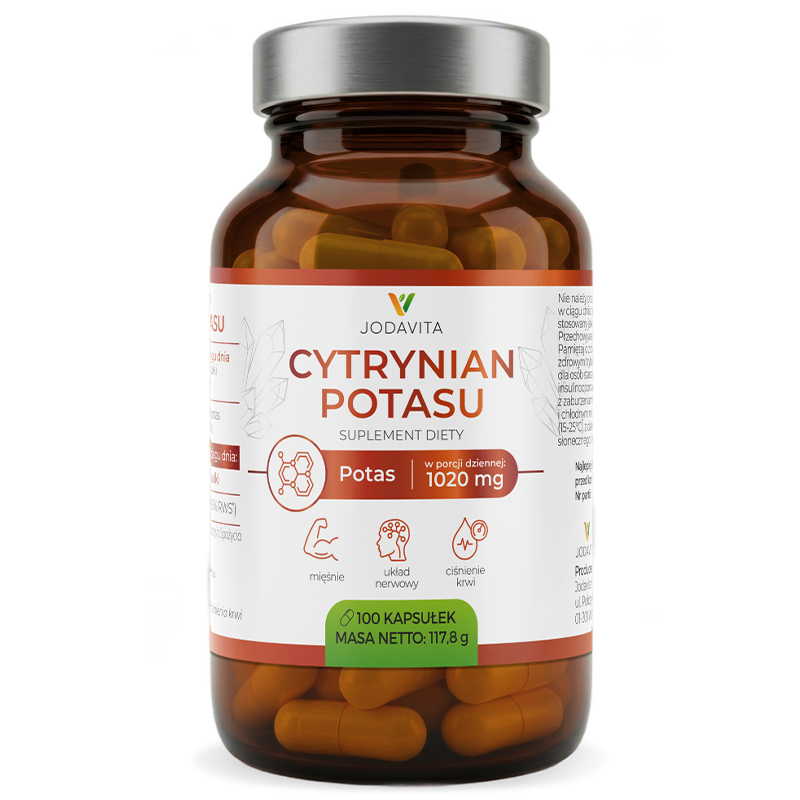 Jodavita Cytrynian Potasu, 100 kapsułek