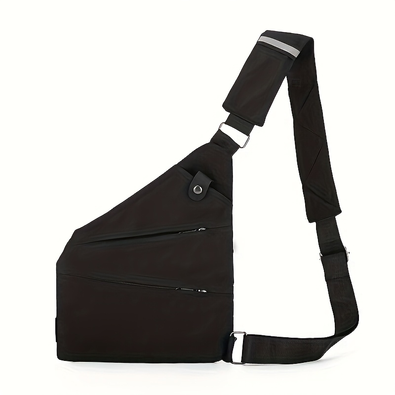 TEMU Unisexowa Torba Sling Crossbody, Wąska Torba na Ramię Antykradzieżowa z Wieloma Kieszeniami na Zamek, Casualowy Plecak Podróżny na Wędrówki i do