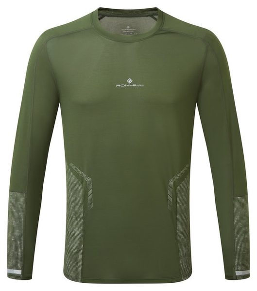 RONHILL Koszulka biegowa z długim rękawem męska TECH REFLECT L/S TEE kelp/reflect