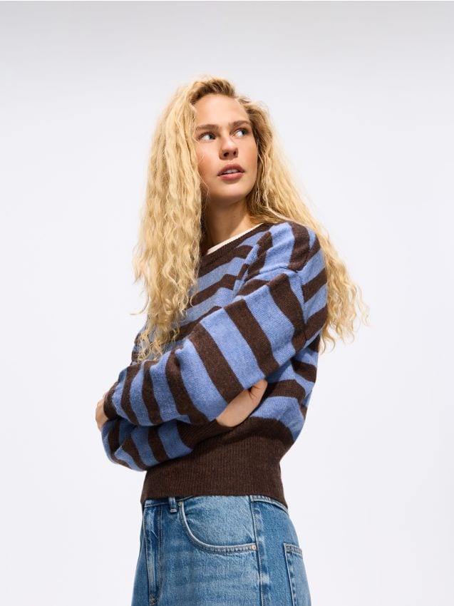 Reserved - Sweter w paski - wielobarwny