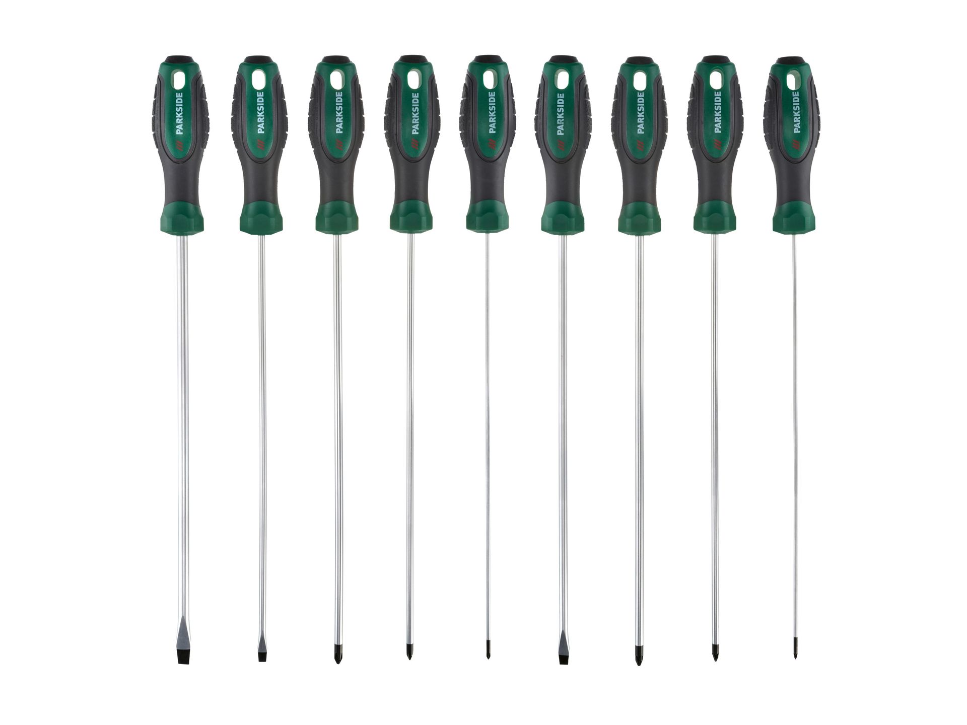 PARKSIDE® Zestaw kluczy nasadowych z uchwytem typu T, 5-cz. / Zestaw wkrętaków długich, 9-cz. (Zestaw długich śrubokrętów)